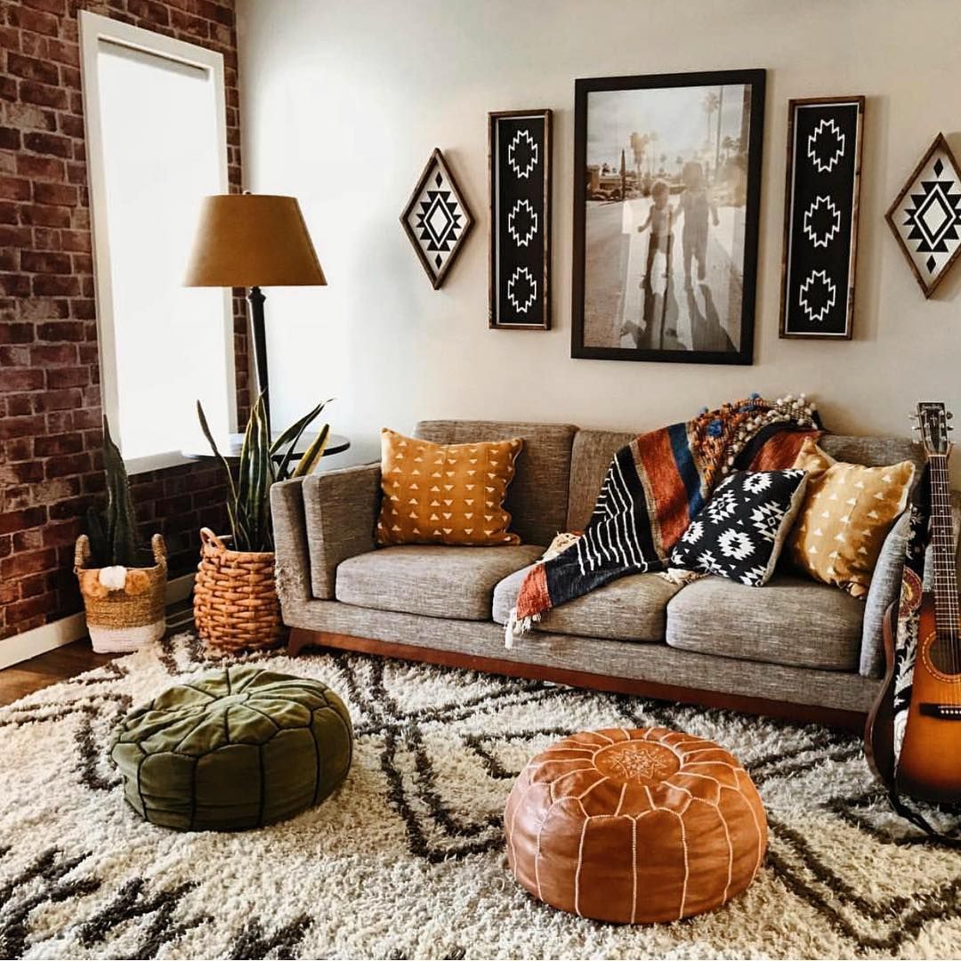 Create An Aesthetic Living Room With A Bohemian Interior Style - Homesfornh within Charcoal Chic Elevating Your Home's Aesthetic with the Right Sofa