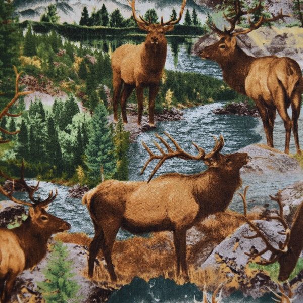 Elk Fabric - Etsy pertaining to