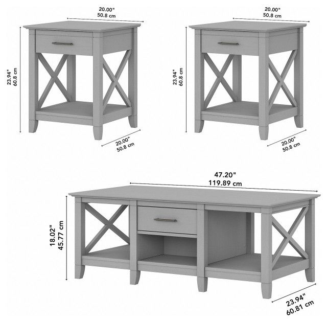X-Sides and Storage Exploring the Clever Design of Farmhouse Coffee Table Sets
