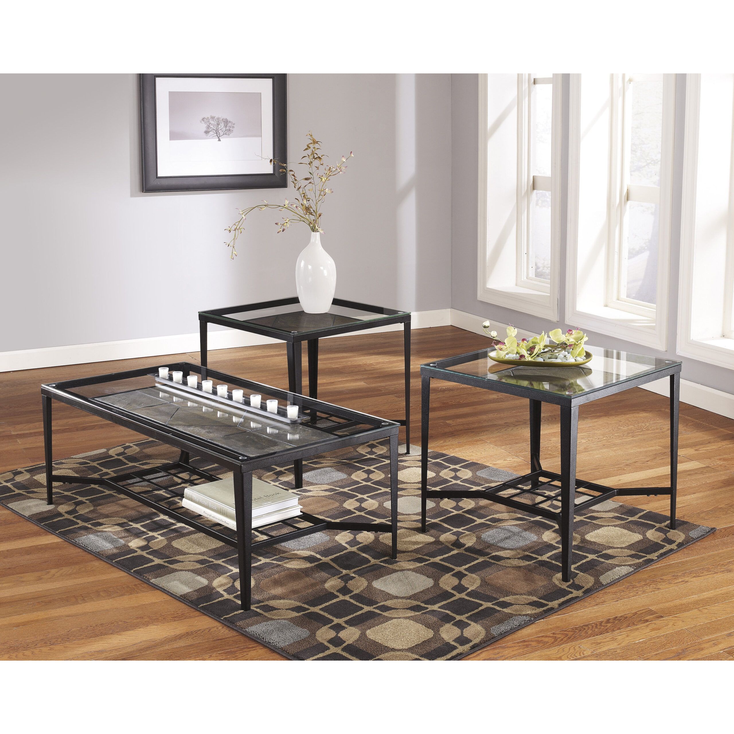 Flash Furniture Calder 3 Piece Coffee Table Set & Reviews | Wayfair regarding