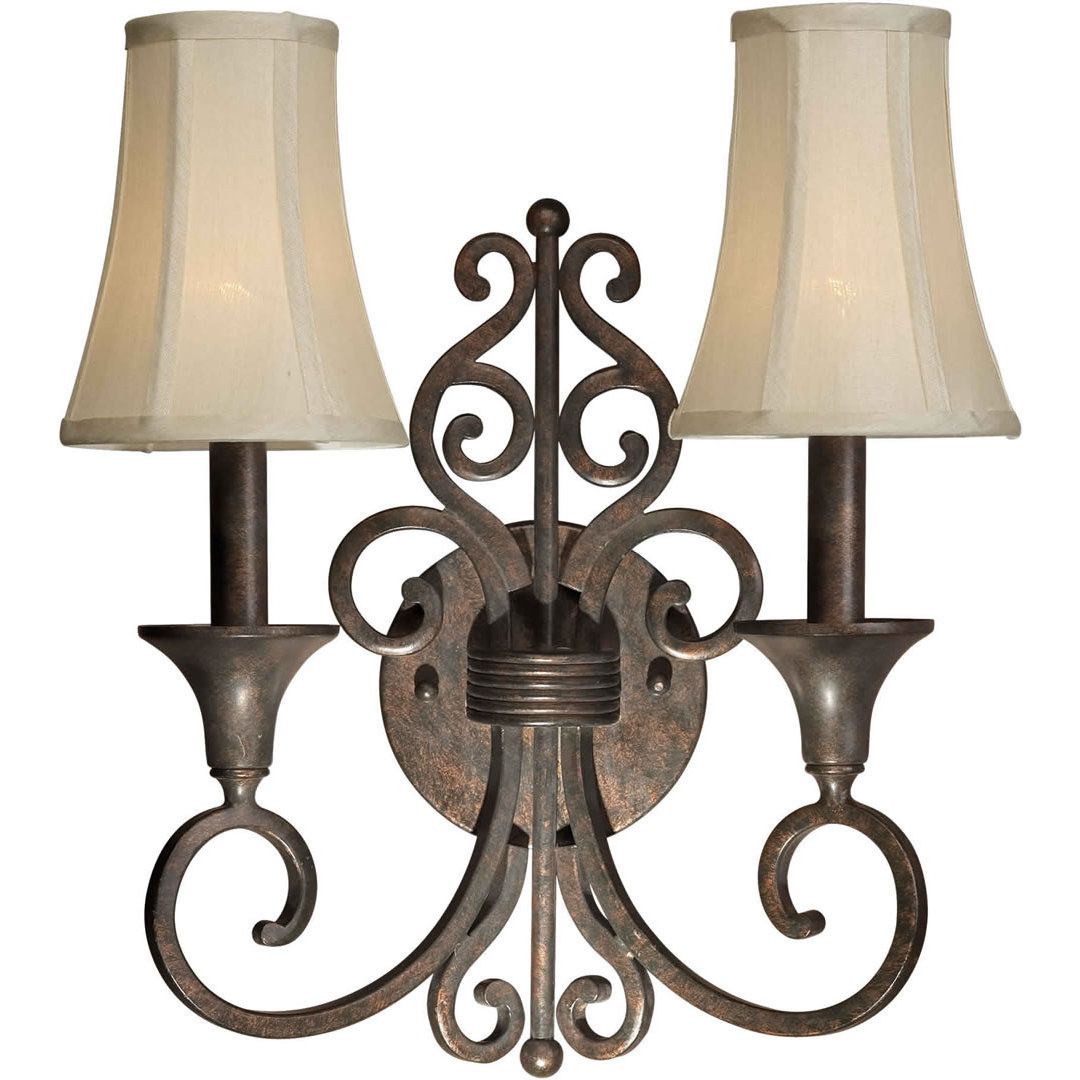 Forte Lighting 2 Light Wall Sconce & Reviews | Wayfair inside