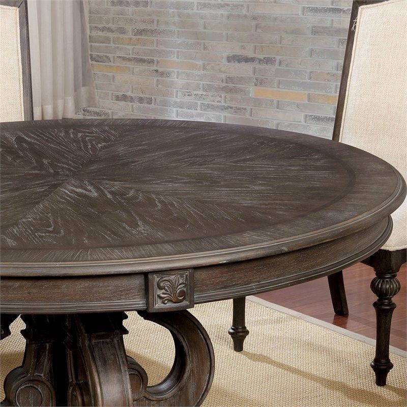 Furniture Of America Clyde Rustic Wood Round Dining Table In Natural ... with Decoding the Allure of Antique White Furniture of America Clyde Rustic Tables