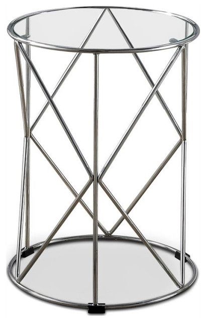 Furniture Of America Nikova Glass Top 3-Piece Nesting Table Set In ... for