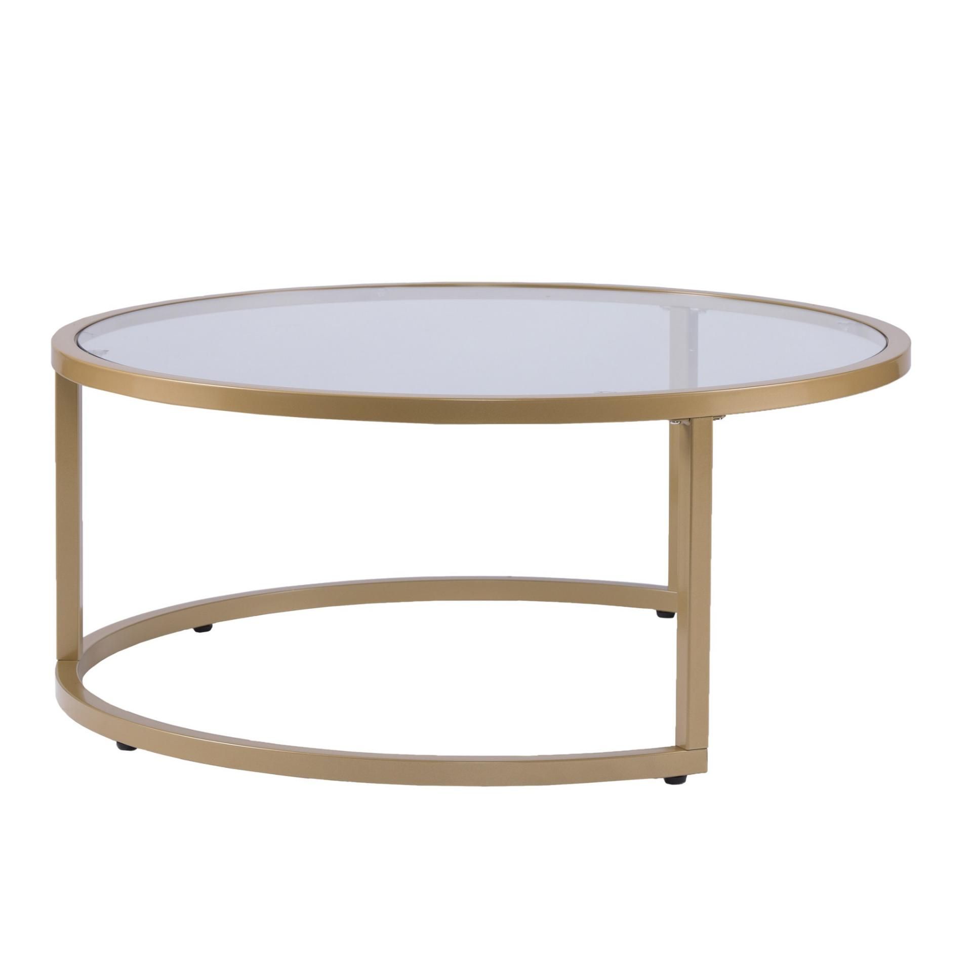 Gold Glass Round Nested Coffee Tables - Generations Style intended for Unveiling the Allure of 35" Gold Glass Round Nested Coffee Tables A Comprehensive Guide