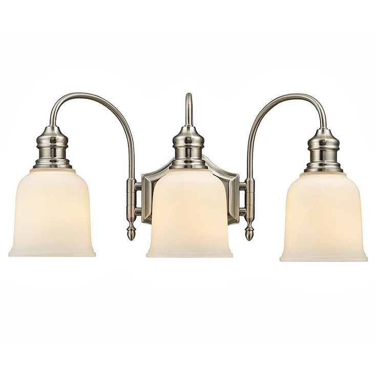 Home Decorators Collection Anahurst 3-Light Satin Nickel Vanity Light ... for