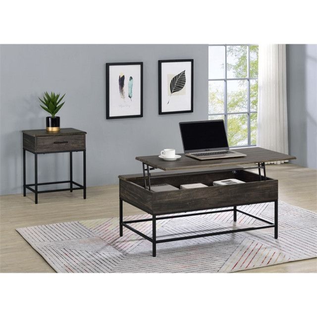 Home Square 3-Piece Set With Sleeper Sofa And Coffee Table And End ... within