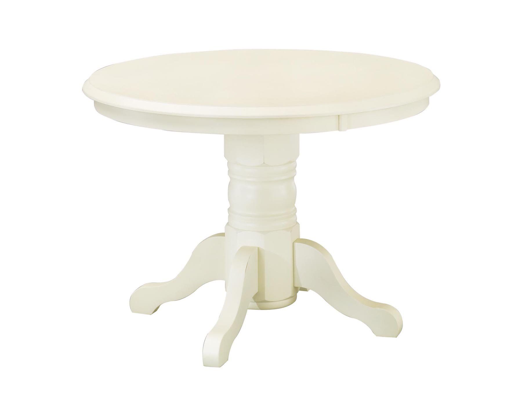 Home Styles 5177-30 Round Pedestal Dining Table, Antique White Finish ... with regard to 30" Round Dining Table, White