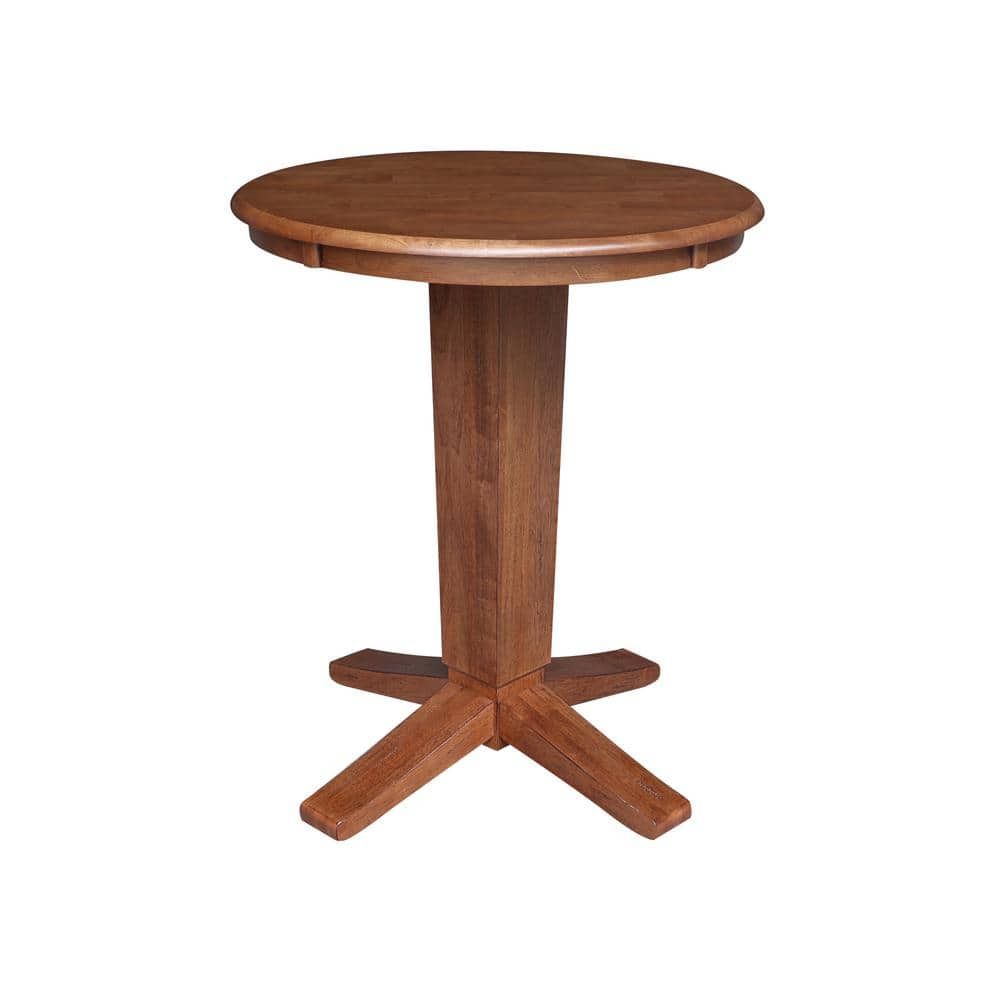 International Concepts Aria Distressed Oak Solid Wood 30 In. Round ... for The Enduring Appeal of Distressed Oak Furniture Design