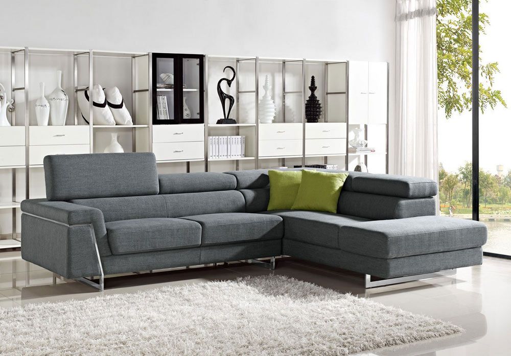 Justine - Modern Fabric Sectional Sofa Set | Fabric Sectional Sofas inside