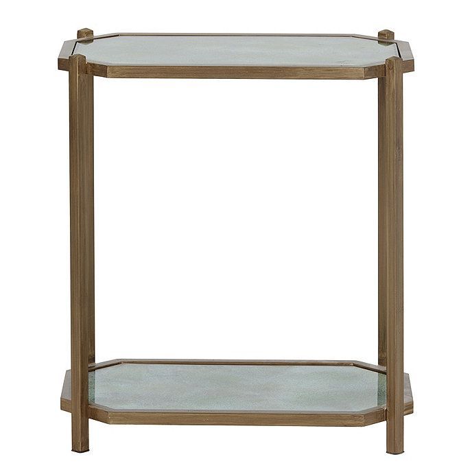 Kendall Rectangle Glass Side Table | Rectangle Side Table, Glass Side ... pertaining to