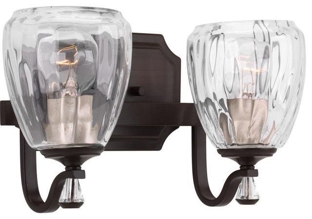 Kenley 2 Light Bathroom Vanity Light, Antique Bronze - Transitional ... regarding Antique Bronze Vanity Lights Enhancing Your Bathroom's Character