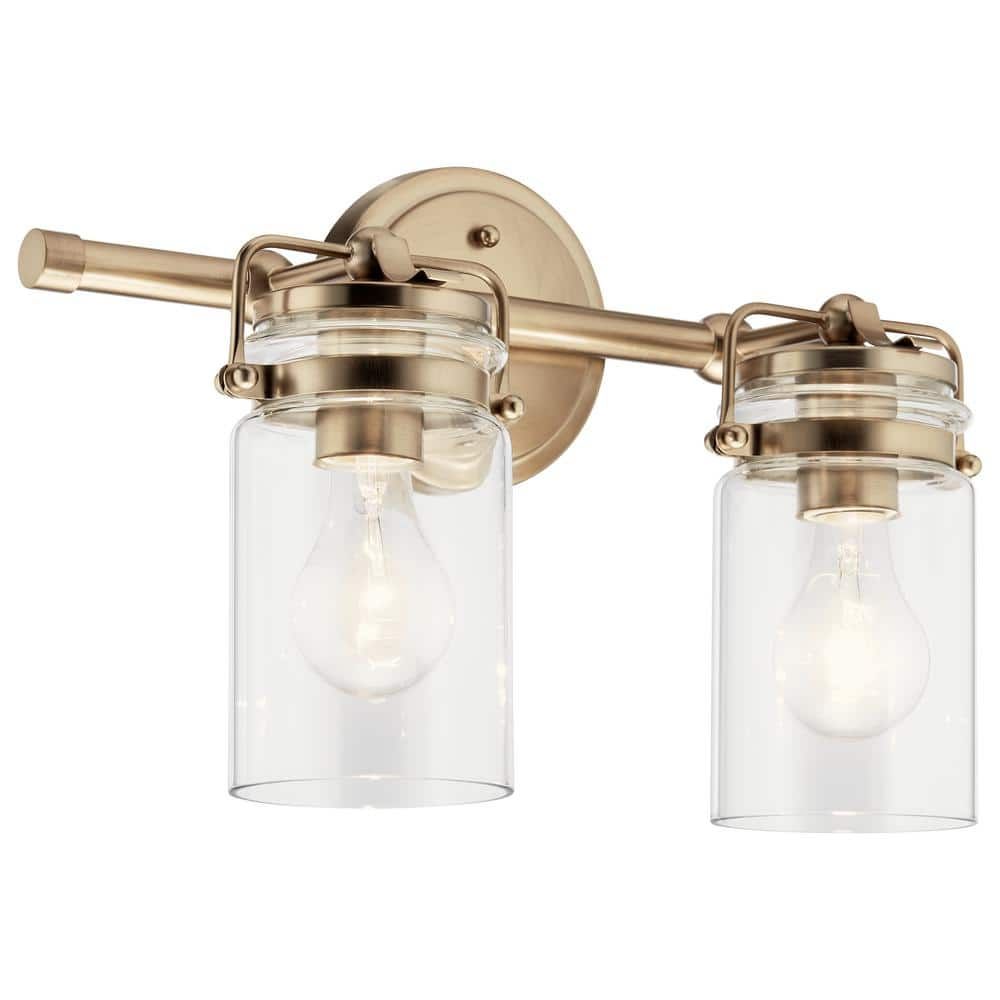 Kichler Brinley 15.75 In. 2-Light Champagne Bronze Vintage Bathroom ... throughout