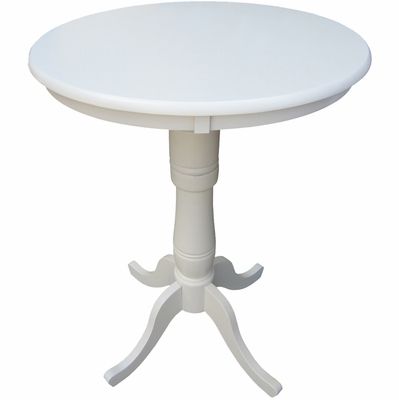 Linen White 30" Diameter Round Top Pedestal Dining Table - K31-30Rt ... intended for Materials Matter Choosing the Right Finish for Your White 30" Round Dining Table