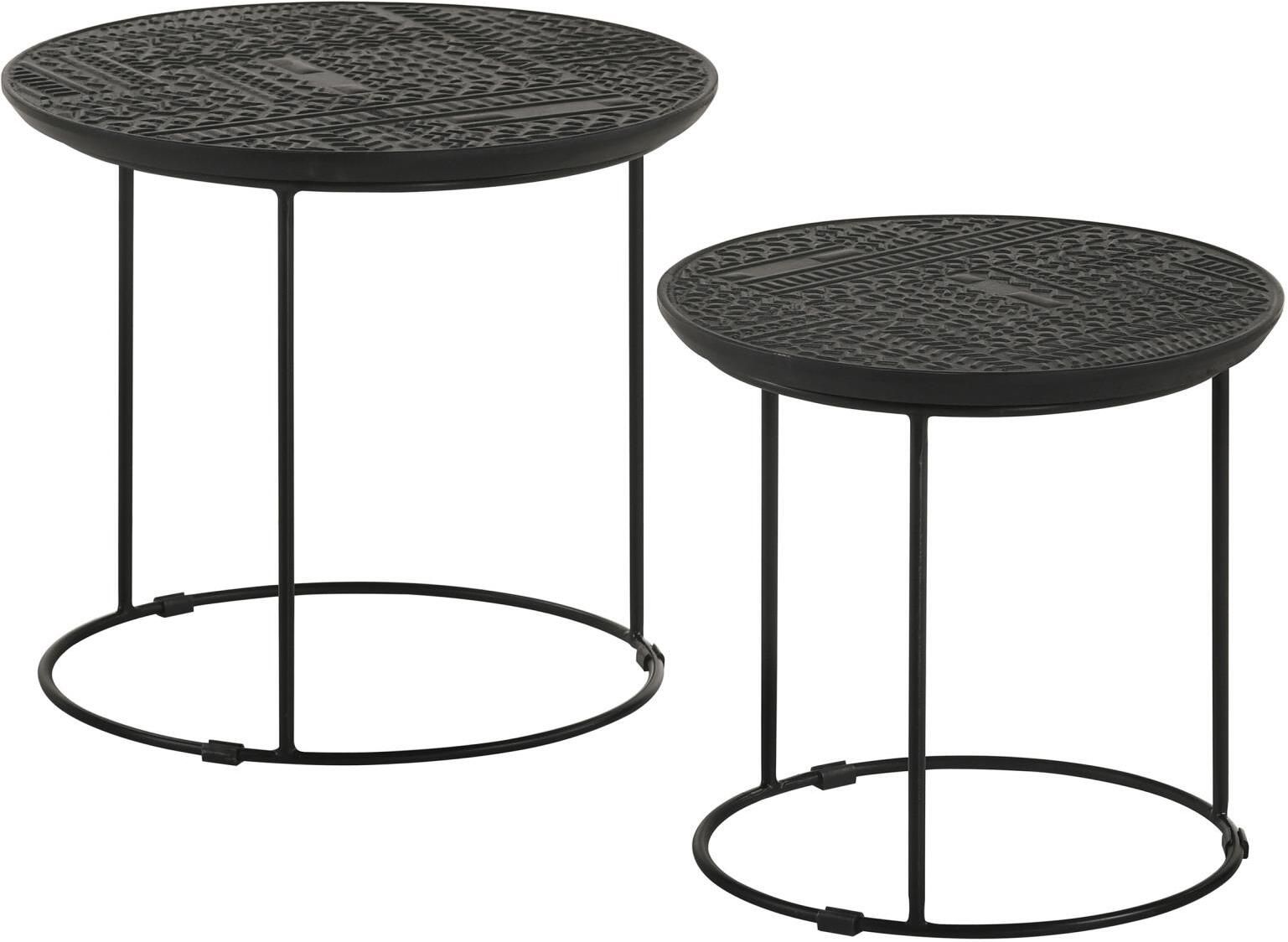 Loannis 2-Piece Round Nesting Table Matte Black By Coaster | 1Stopbedrooms in