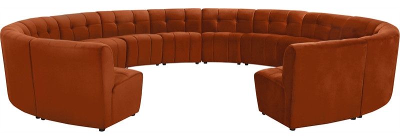 Maklaine 14-Piece Modular Contemporary Velvet Sectional Sofa In ... inside Designing Your Living Space with a Maklaine Yellow Twill Sectional