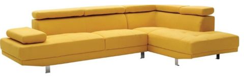 Designing Your Living Space with a Maklaine Yellow Twill Sectional