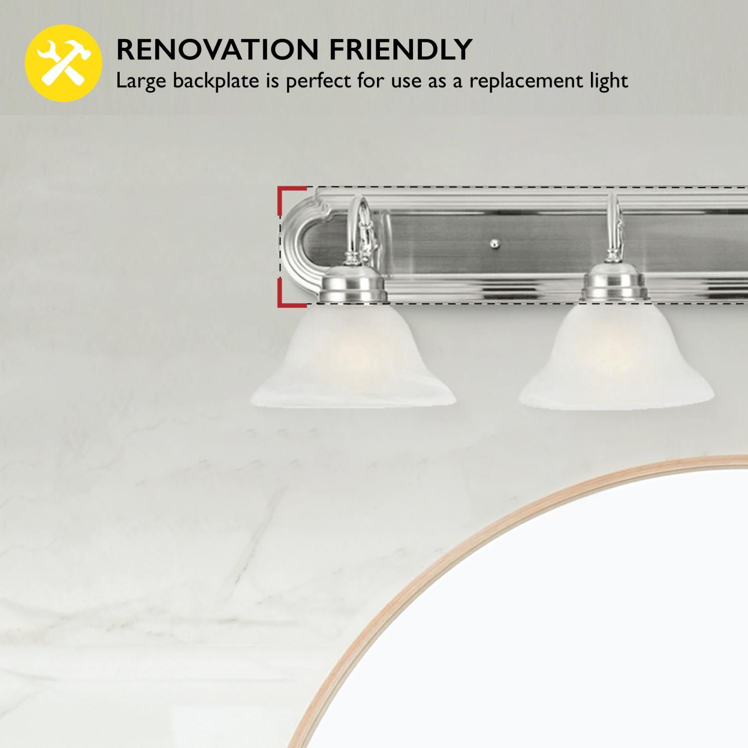 Millbridge Vanity 4 Light Satin Nickel | Lighting & Ceiling Fans ... inside Decoding the Design of Vanity Light 1182 Satin Nickel Understanding Its Features