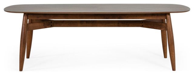 Modrest Ackley Modern Walnut Rectangular Dining Table - Midcentury ... intended for Walnut Wood Care and Maintenance Preserving Your Modrest Ackley Table
