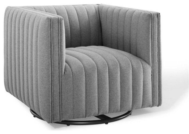 Modway Conjure Modern Tufted Swivel Fabric Upholstered Armchair In ... pertaining to Decoding the Design Philosophy Behind the Modway Conjure Collection