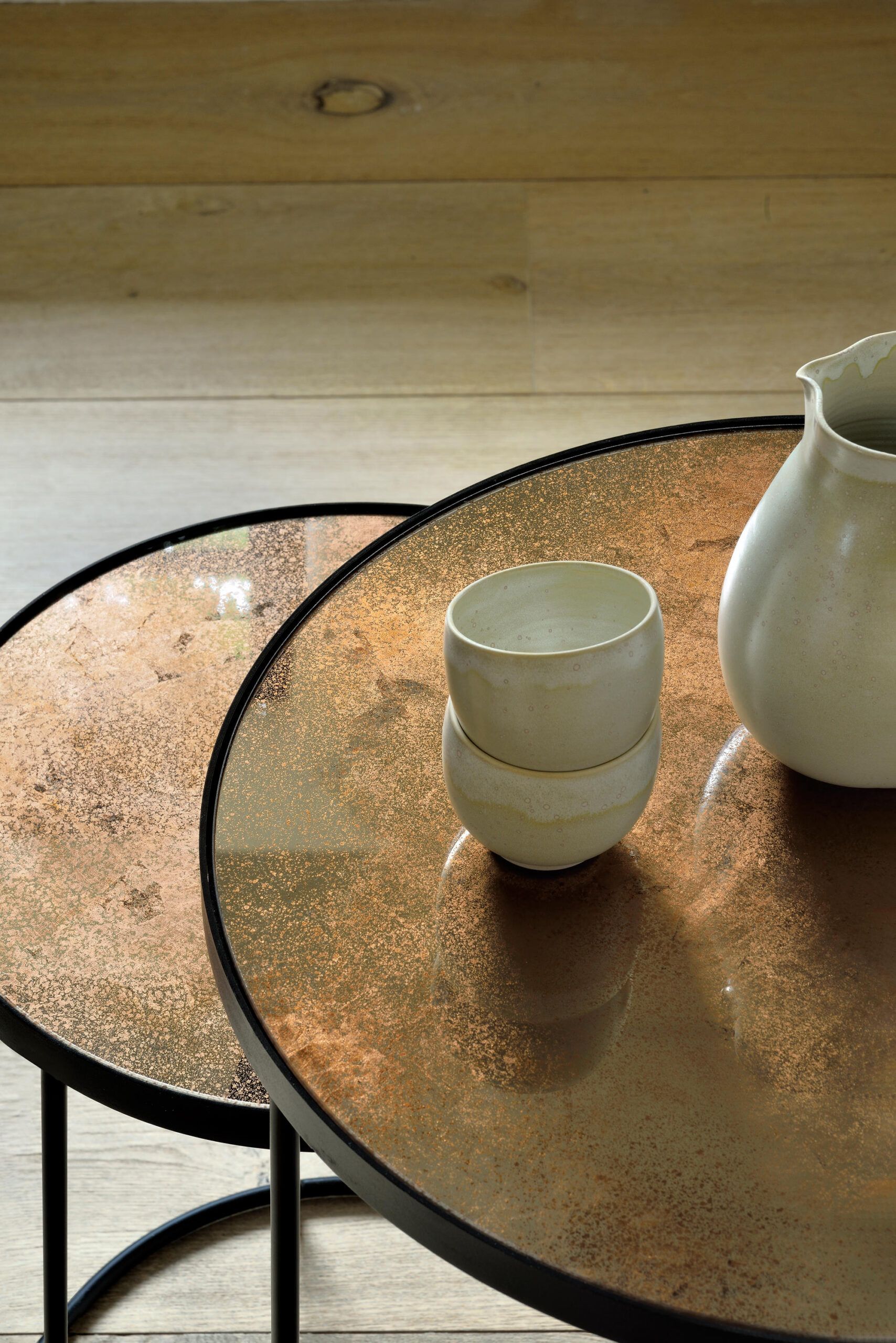 Nesting | Bronze Copper Coffee Table - Set Of 2 | Architonic intended for