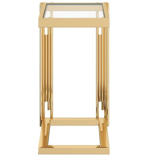 !Nspire Gold Glass Rectangular End Table | Rona with 24" Gold Glass Rectangular End Table