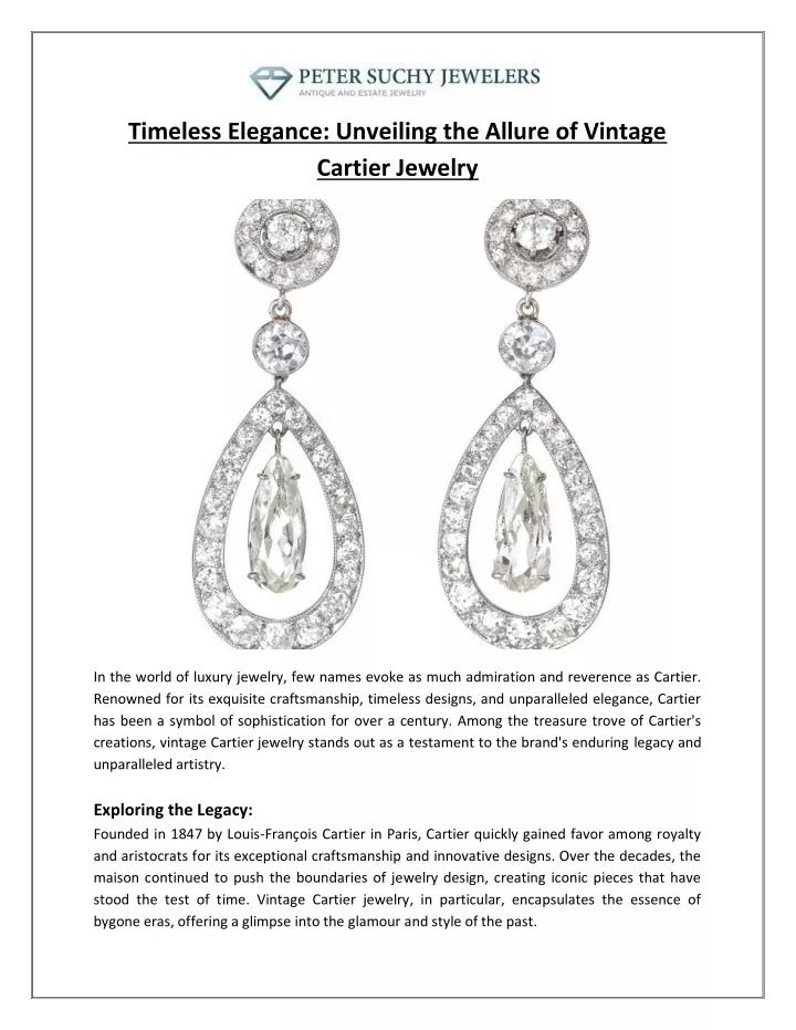 Ppt - Timeless Elegance Unveiling The Allure Of Vintage Cartier Jewelry ... intended for Unveiling the Allure of Antique Copper Quatrefoil Tables A Collector's Guide