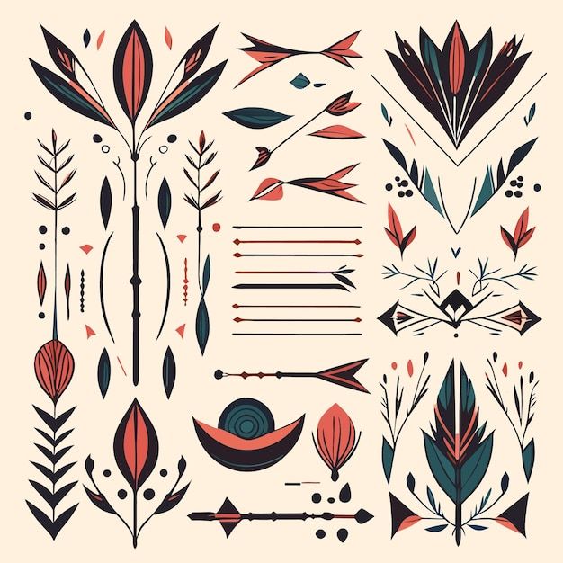 Premium Vector | A Journey Into Floral Bliss Sketchstyle Arrow Showcase inside