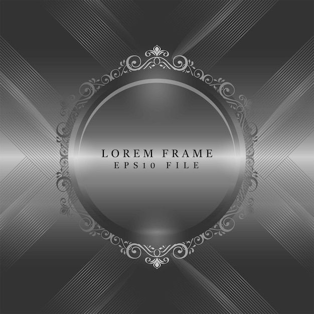 Premium Vector | Rounded Black And Silver Frame Design pertaining to The Enduring Appeal of Black and Silver Unveiling Timeless Decor Choices
