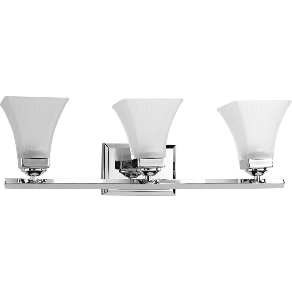 Progress Lighting Oasis Collection 3-Light Polished Chrome Vanity Light ... intended for