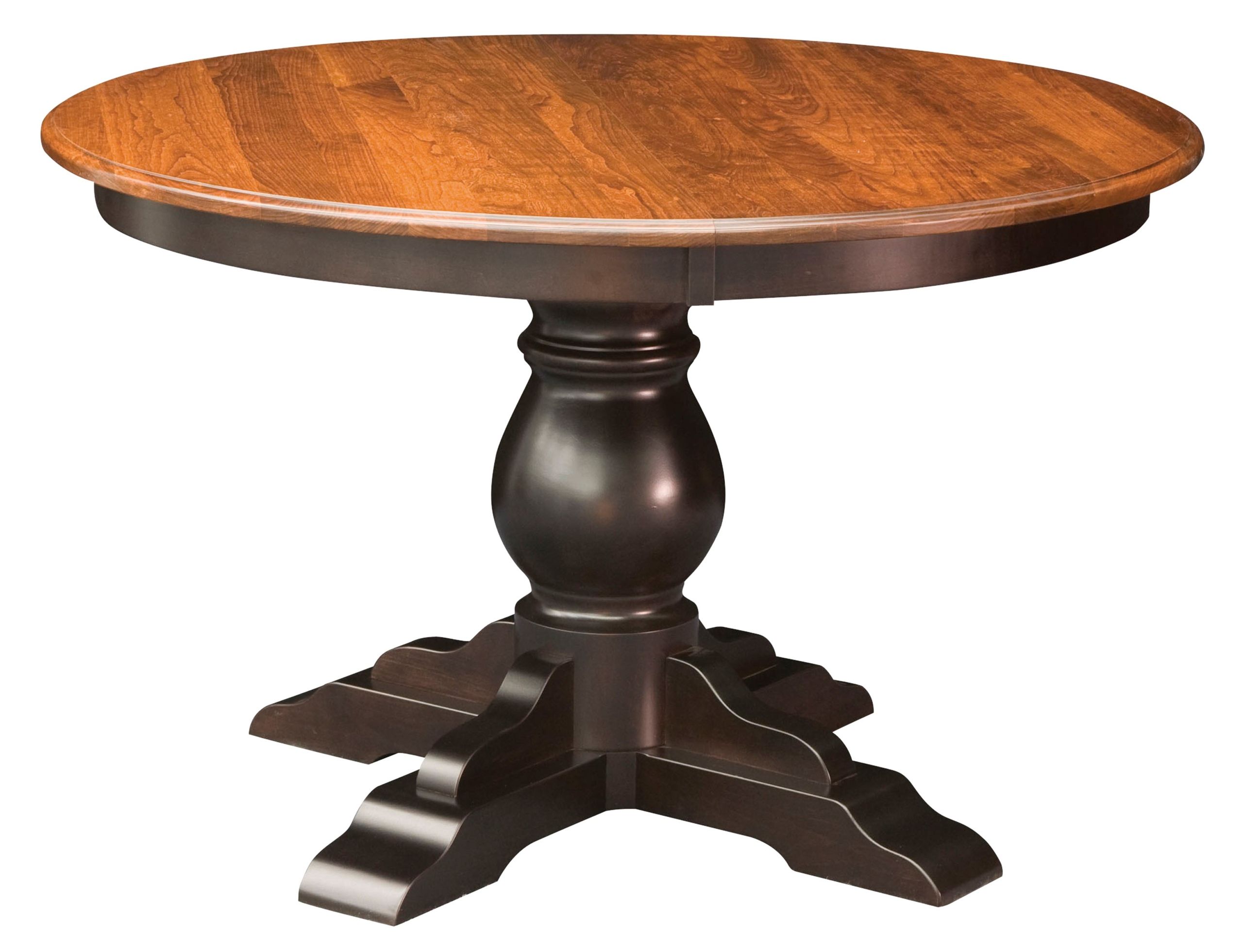 Round Dining Table Pedestal Base - Foter inside 30" Dark Brown Round Turned Pedestal Base Wood Dining Table