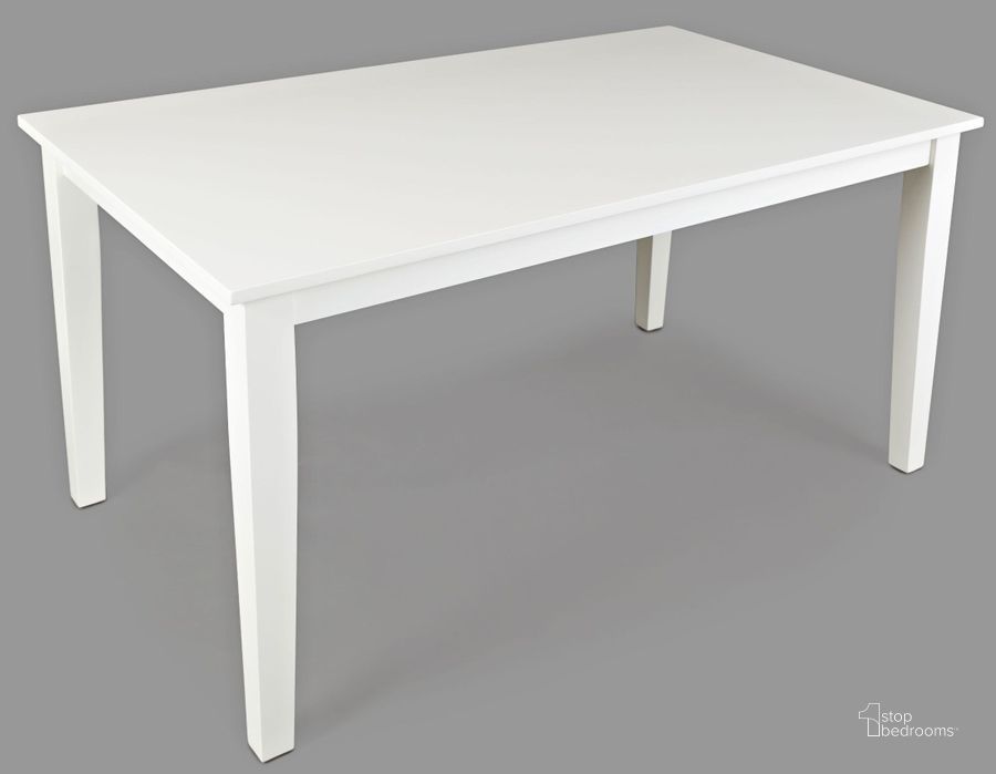 Simplicity Paperwhite Rectangle Dining Table By Jofran | 1Stopbedrooms throughout
