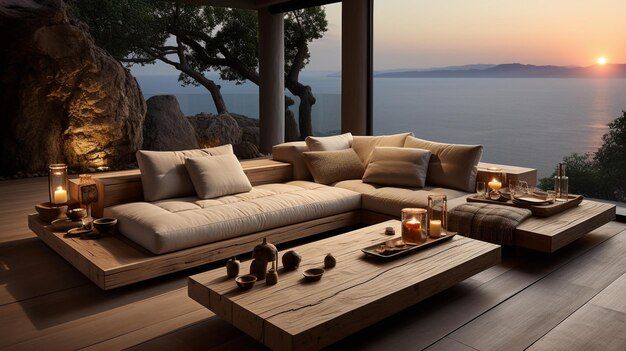 Sofa Set Chronicles Designing Your Living Room Oasis | Premium Ai ... throughout