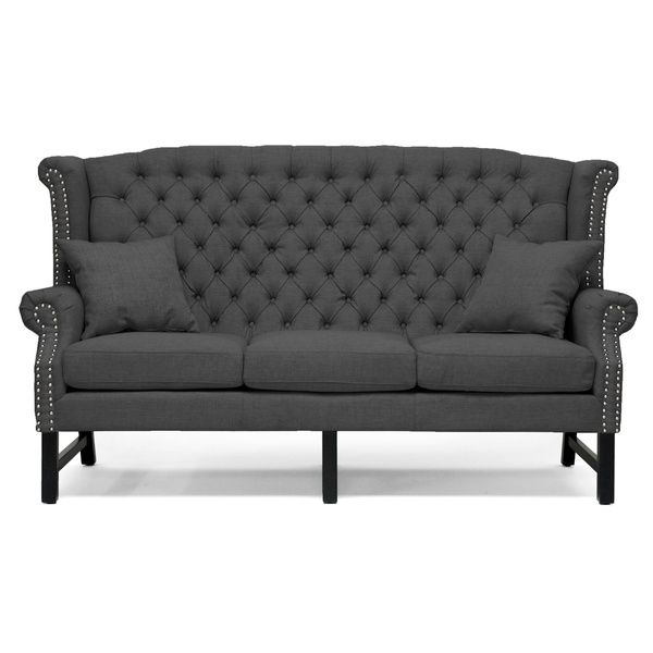 Sofas - Bed Bath & Beyond | Grey Linen Sofa, Linen Sofa, Dark Gray Linen with regard to