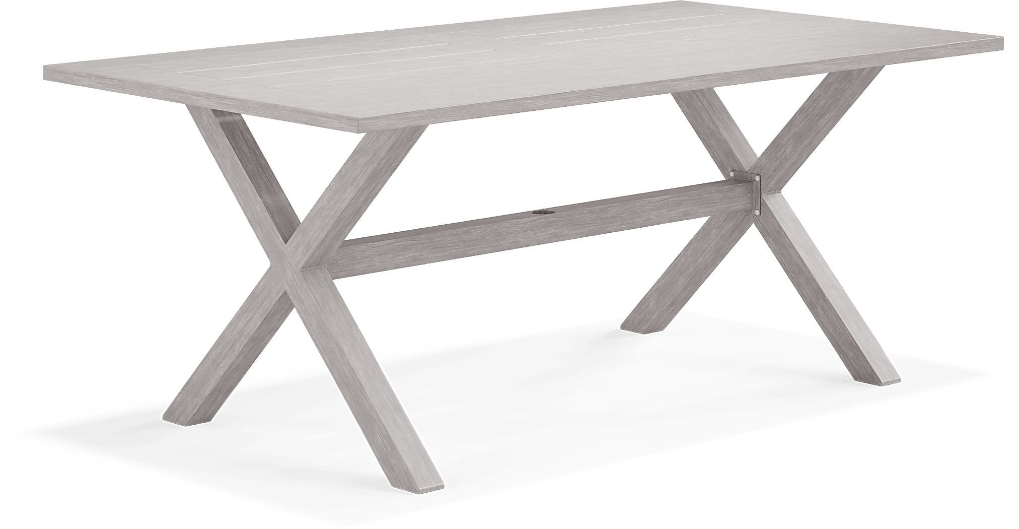 Sun Valley Light Gray 71 In. Rectangle Outdoor Dining Table - Rooms To Go with regard to