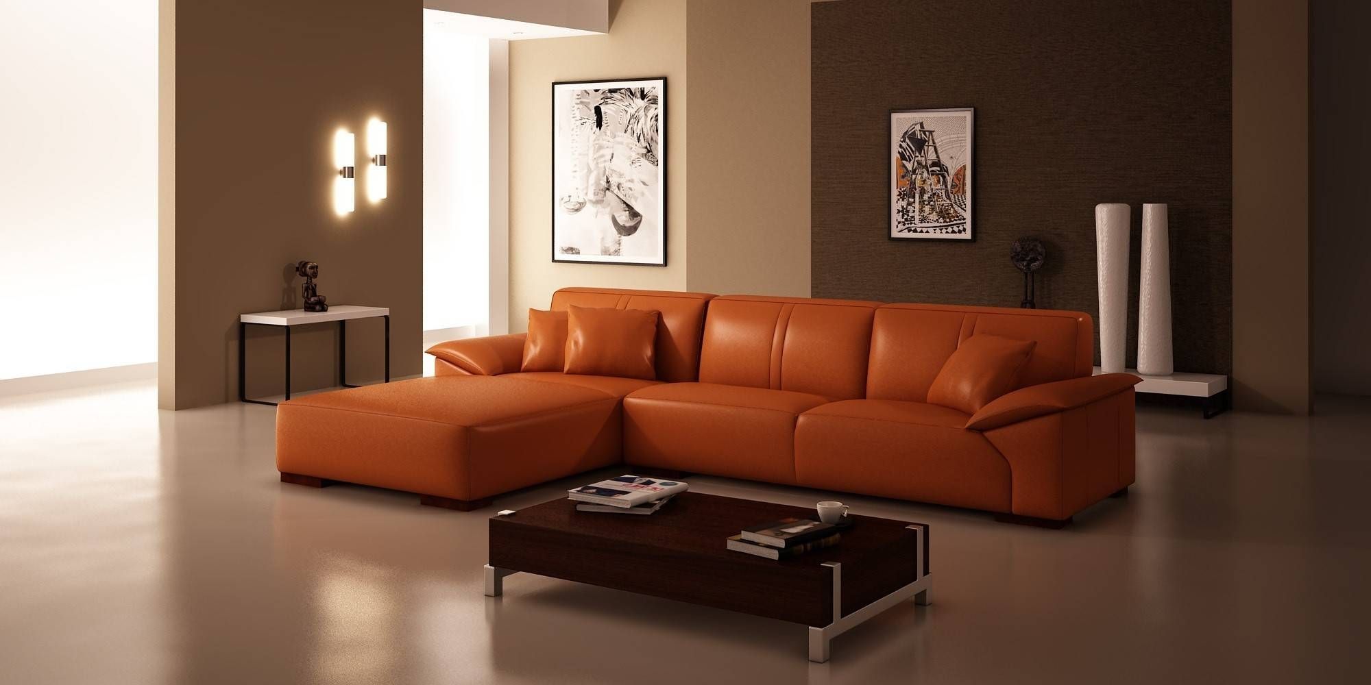 Orange Oasis Designing Your Living Room Around the Camacho Sofa