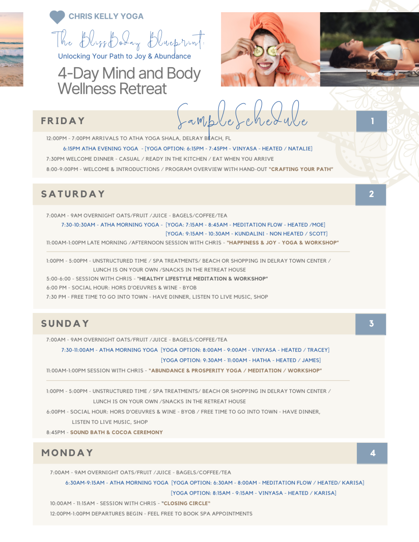 The "Bliss Body Blueprint” 4-Day Mind &Amp; Body Wellness Retreat - Mama Lama in From Blueprint to Bliss The Journey with Your Kendall Occasional Tables