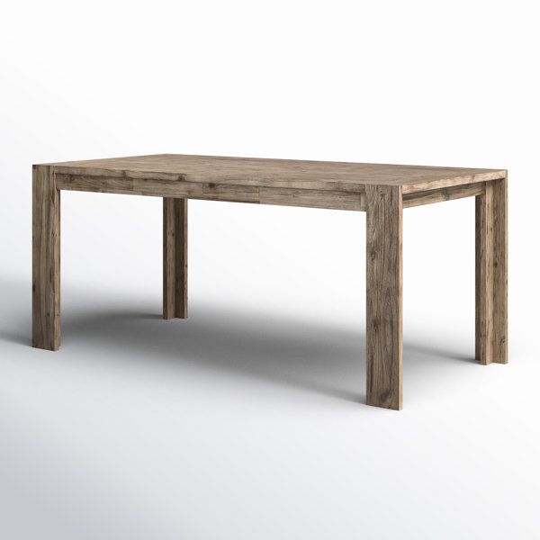 Three Posts Vancamp Seashore Fixed Top Dining Table, Antique Natural ... pertaining to