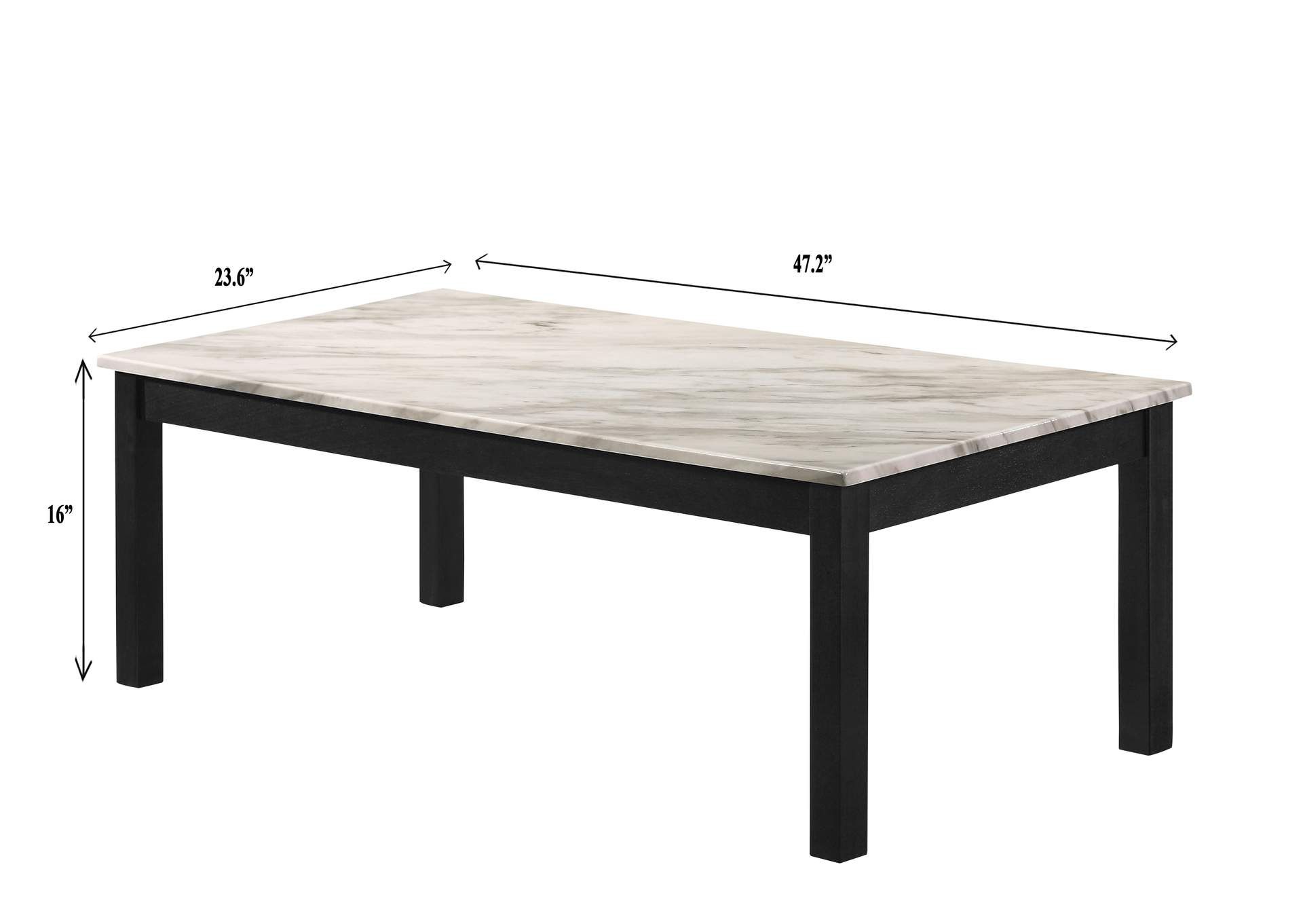 Thurner 3 Piece Faux Marble White Cocktail Set with regard to