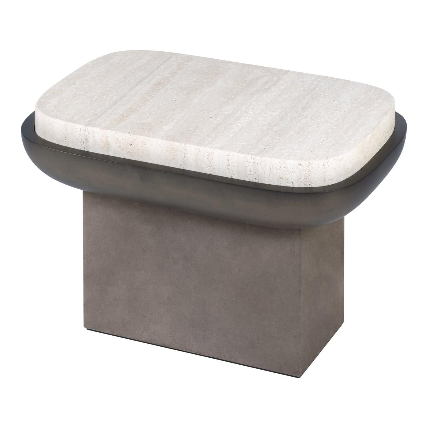 Travertine Medium Side Table For Sale At 1Stdibs pertaining to