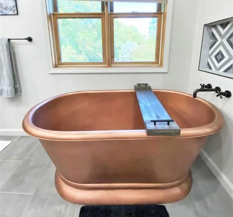 Unveiling Opulent Baths The Allure Of Copper Tubs Brushed Nickle ... throughout Unveiling the Allure of Antique Copper Quatrefoil Tables A Collector's Guide