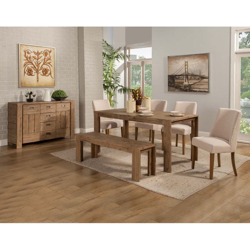 Vancamp Seashore Fixed Top Dining Table, Antique Natural &Amp; Reviews ... with Exploring Design Versatility with the Seashore Fixed Top Dining Table