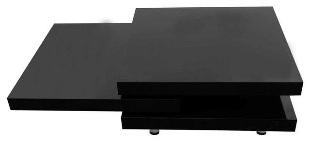 Vidaxl Coffee Table 3-Tier End Table Extendable Side Table High Gloss ... inside