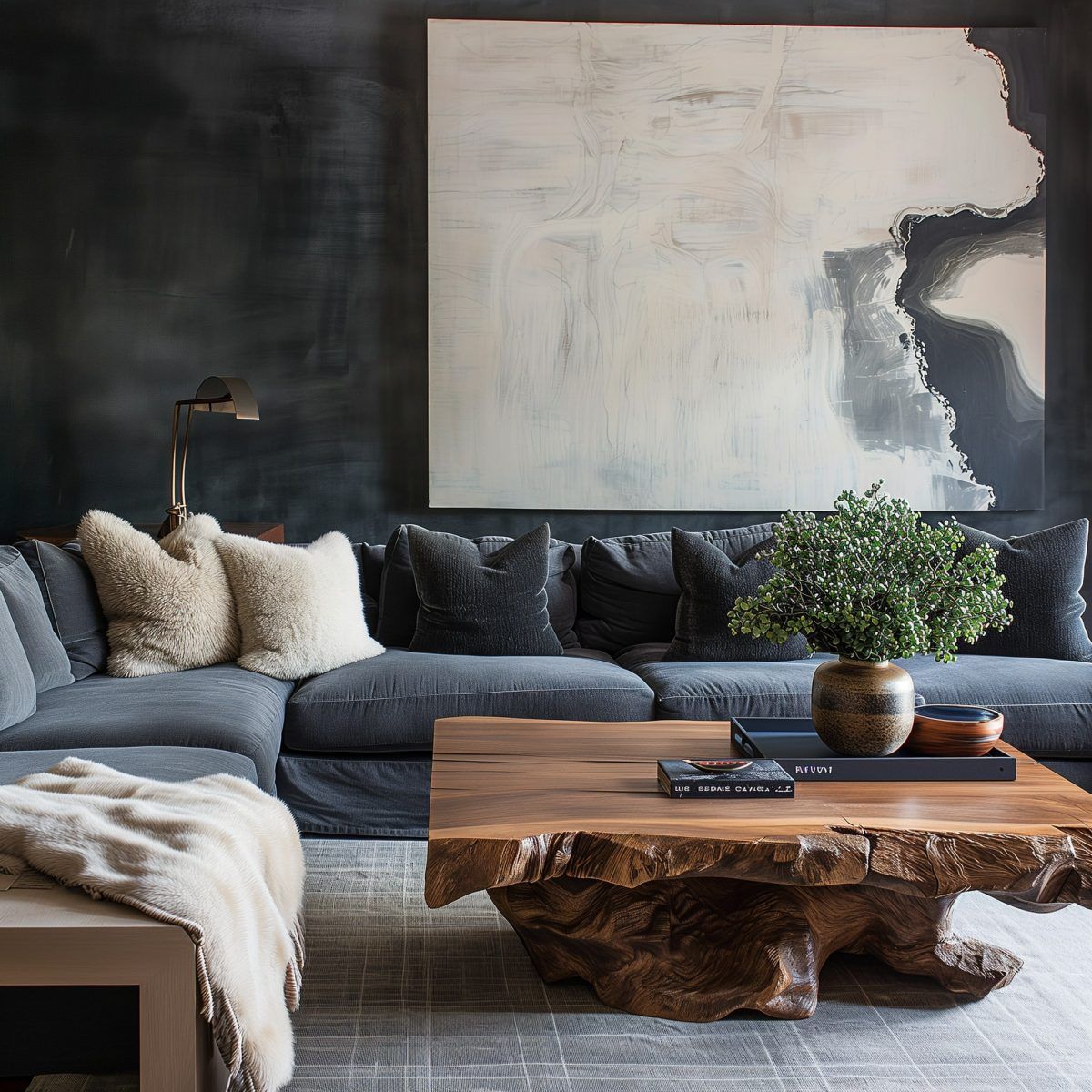 10 Trendsetting Dark Gray Couch Ideas For A Modern Living Room Makeover ... throughout