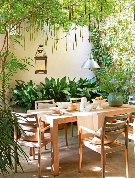 40 Amazing Outdoor Dining Area Ideas And Designs — Renoguide ... in Bringing the Outdoors In Exploring Natural Olejo Dining Tables