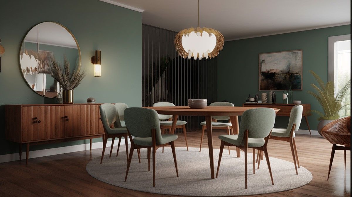 40 Mid-Century Modern Dining Rooms That Capture The Essence Of Iconic ... inside Designing with Comfort The Mid-Century Modern Dining Corner Bench