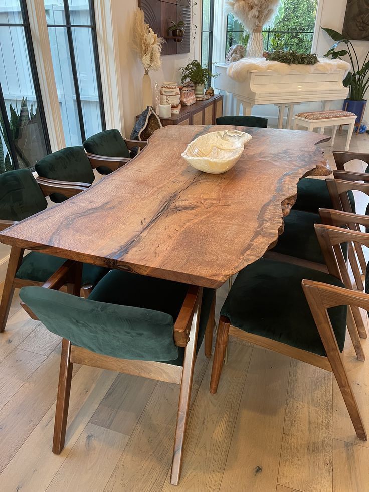 Transform Your Dining Room with a Statement Live Edge Table