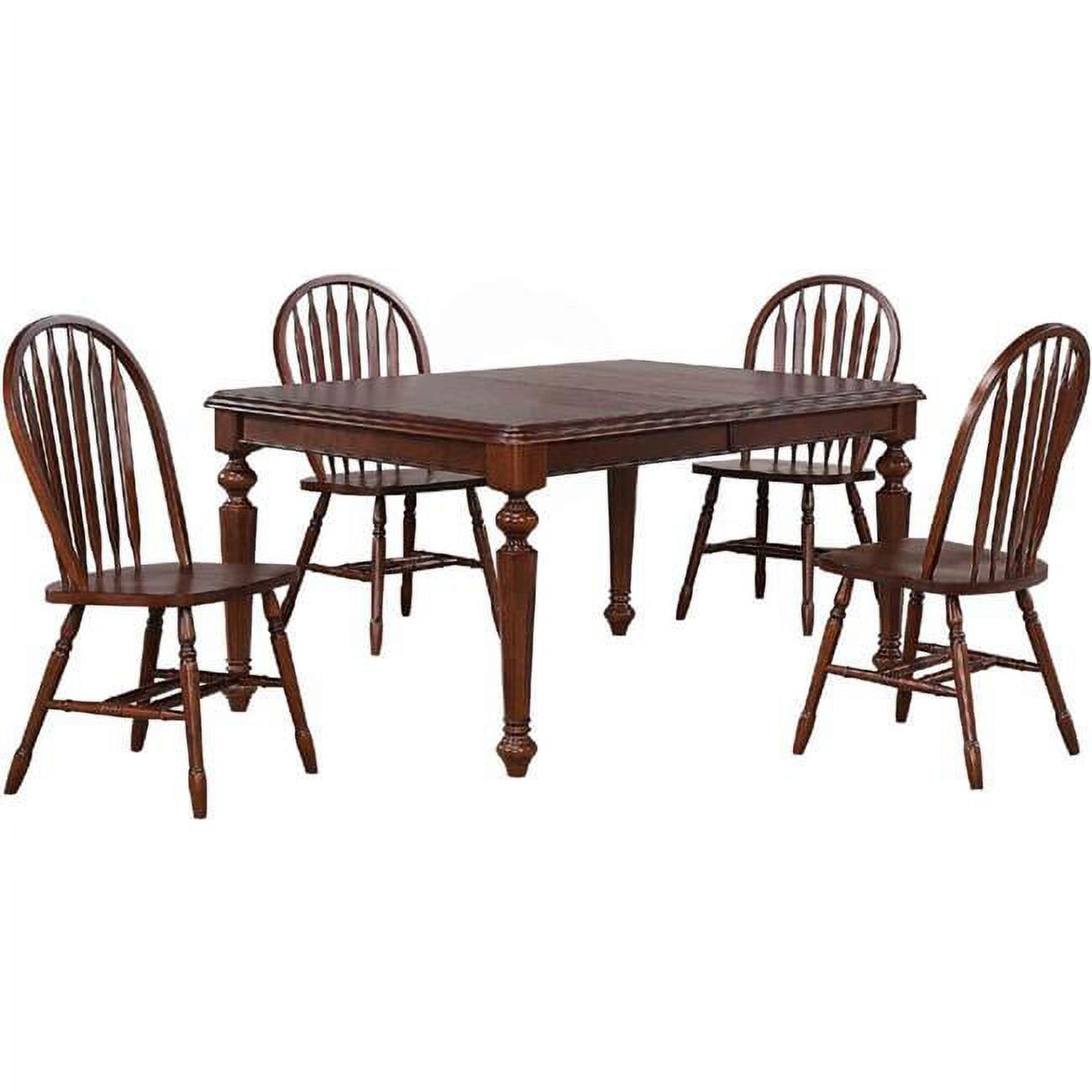 76 In. Andrews Rectangular Extendable Dining Set With Butterfly Leaf ... throughout Designing Timeless Dining Spaces with the Andrews Butterfly Table
