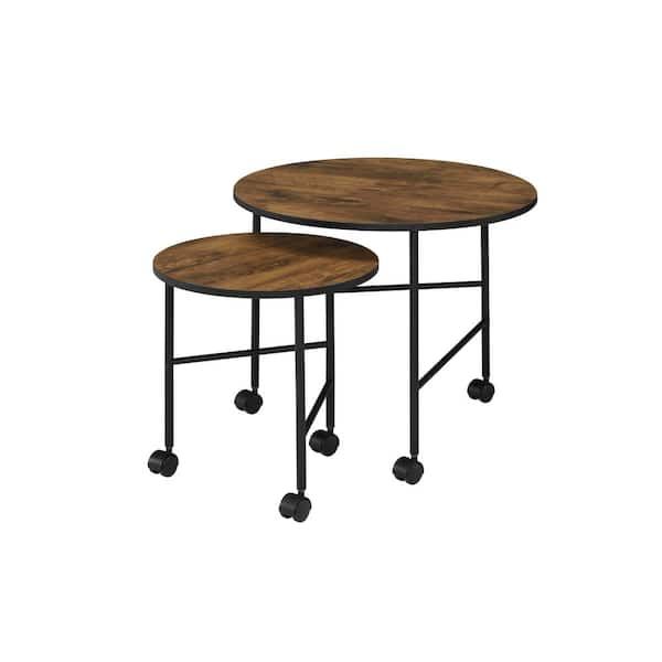 Styling Your Space with the Versatile Vintage Oak Acme Oblis Nesting Tables