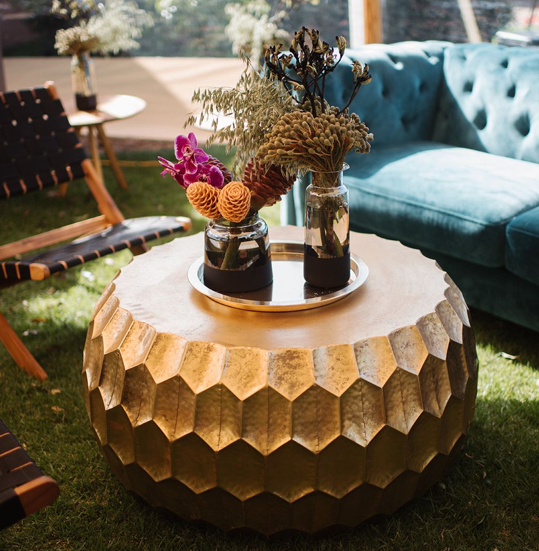 How Gold Drum Tables Transform Living Room Aesthetics