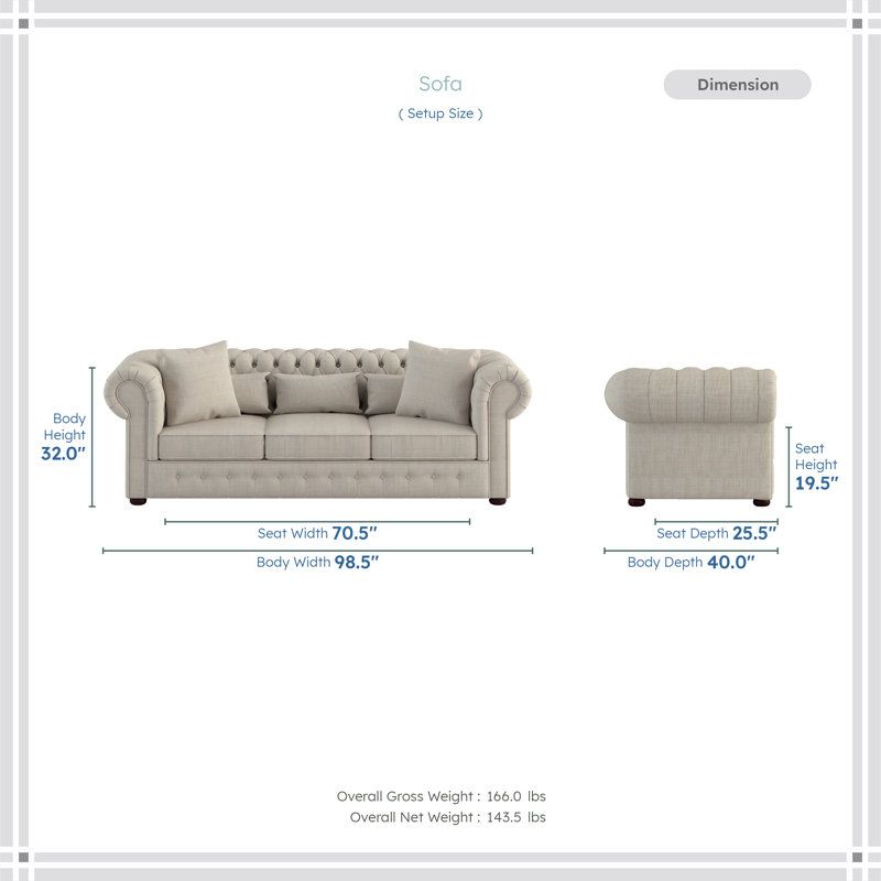 Alcott Hill® Bunceton 99'' Rolled Arm Sofa | Wayfair intended for Understanding the Comfort and Durability of a 99-Inch Beige Sofa in Desert Climates